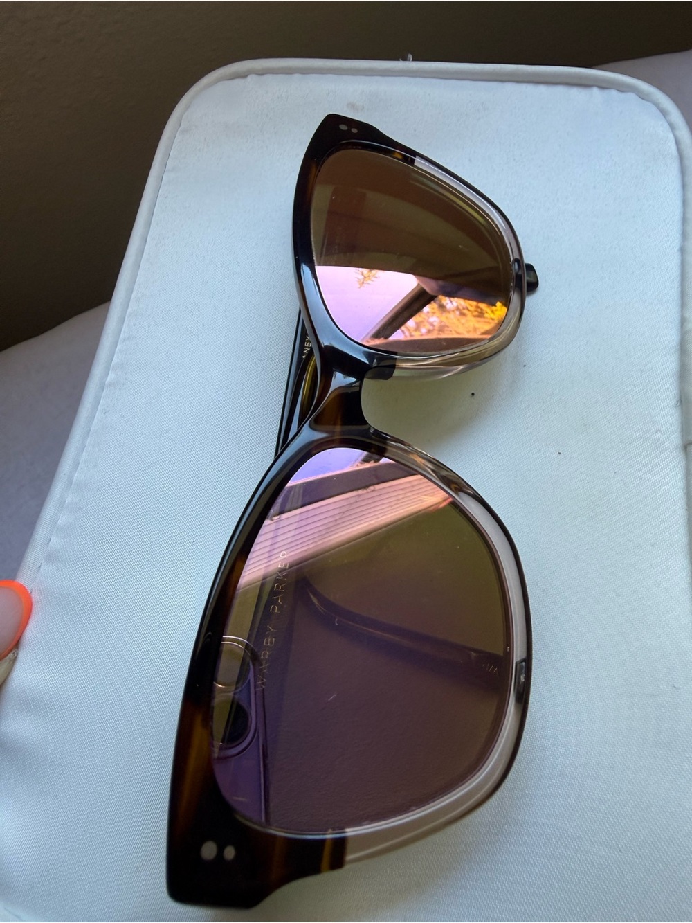 Warby Parker Delaney Cat Eye Sunglasses Tortoise Blush Frame